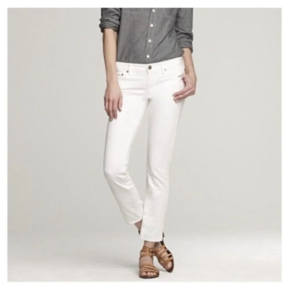 J. Crew matchstick cropped white denim. Size 29.